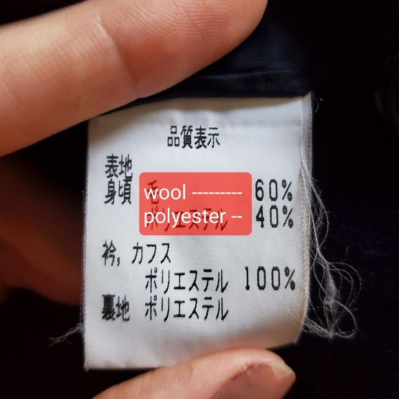 Long navy button-down coat - Picture 6 of 10